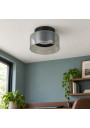 Glossy GX53 x1 black smoked-glass light fitting – example interior 2