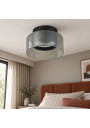 Glossy GX53 x1 black smoked-glass light fitting – example interior 3