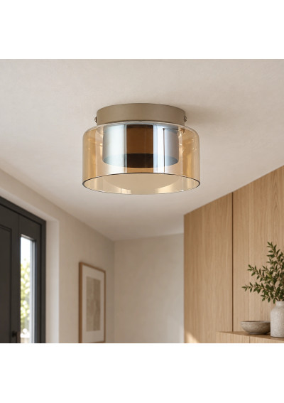 Kinkiet GX53 LED Glossy x1 beżowy bursztyn – przykładowa aranżacja 1