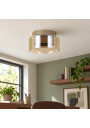 Glossy GX53 x1 beige amber-glass light fitting – example interior 2