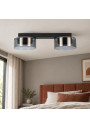 Glossy GX53 x2 black smoked-glass light fitting – example interior 3
