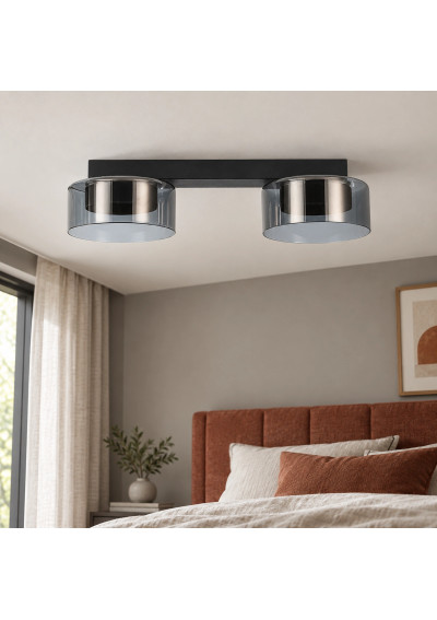 Kinkiet GX53 LED Glossy x2 czarny dymiony – przykładowa aranżacja 3
