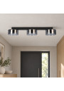 Glossy GX53 x3 black smoked-glass light fitting – example interior 1