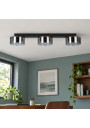 Glossy GX53 x3 black smoked-glass light fitting – example interior 2