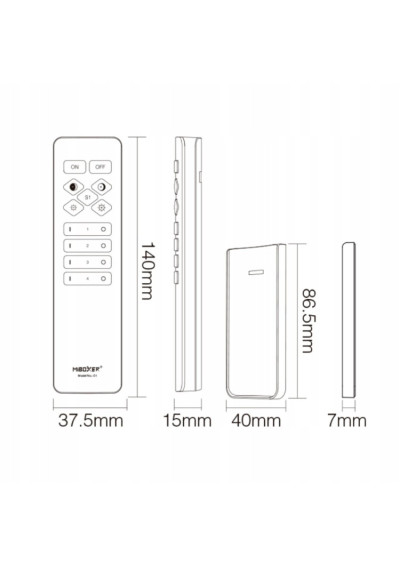 MiBoxer C1 – pilot LED RF 2,4 GHz