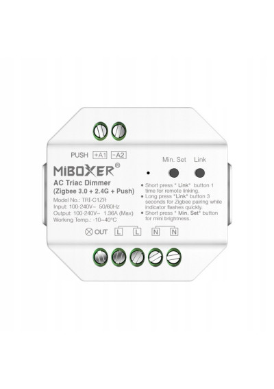 MiBoxer TRI-C1ZR – TRIAC dimmer Zigbee 3.0