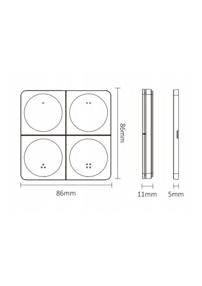 MiBoxer K4-W – LED control panel 2.4 GHz RF