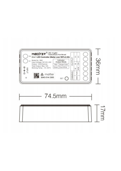 MiBoxer SM2 – 2 in 1 LED controller Matter over Wi-Fi