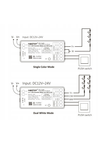 MiBoxer SM2 – 2 in 1 LED controller Matter over Wi-Fi