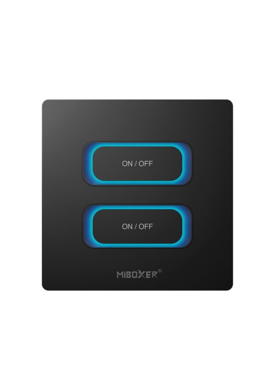MiBoxer ESW2-B – two-gang 2.4 GHz Wi-Fi and RF wall switch