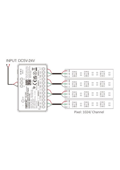 MiBoxer SPI-WL4 – LED controller Wi-Fi and 2.4 GHz RF