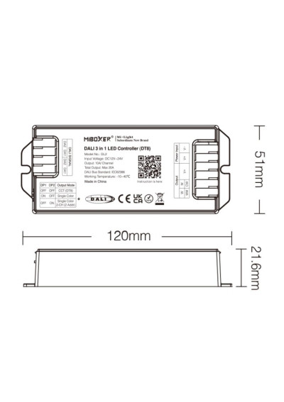 MiBoxer DL2 – 3 in 1 LED controller DALI-2