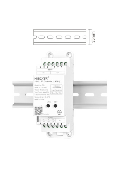 MiBoxer TR2 – 2 in 1 LED controller 2.4 GHz RF