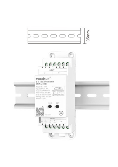 MiBoxer TW2 – 2 in 1 LED controller Wi-Fi and 2.4 GHz RF