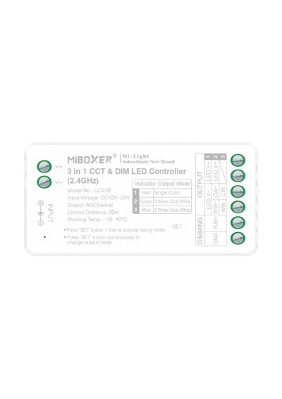 MiBoxer LC3-RF – 3 in 1 LED controller 2.4 GHz RF