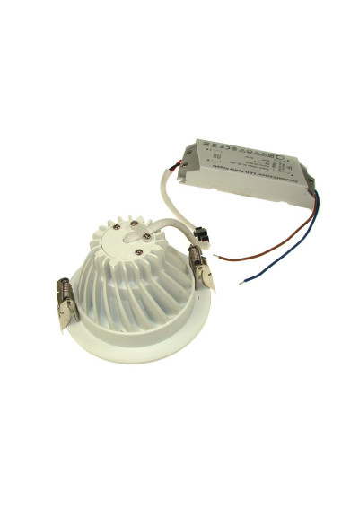 Auralis LED COB 7W+3W – tył z radiatorem i zewnętrznym zasilaczem