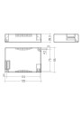 Rysunek wymiarowy LCA 60W 900-1750mA one4all C PRE