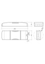 Rysunek wymiarowy LCA 25W 350-1050mA one4all SR PRE