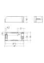 Rysunek wymiarowy LC 17W 250-700mA flexC SC EXC