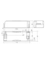 Dimensional drawing LC 45W 500-1400mA flexC SC EXC