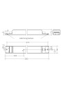 Rysunek wymiarowy LC 75W 100-400mA 1-10V lp EXC