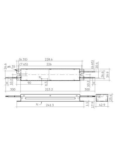 Dimensional drawing LC 100/24V 0-10V lp SNC UNV