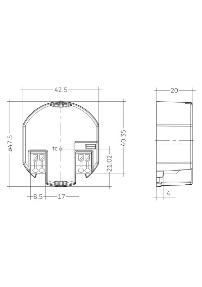 Rysunek wymiarowy LC 14W 250-350mA 40V flexC R ADV2