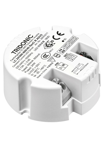 LED power supply Tridonic LC 24W 500-600mA 40V flexC R ADV2