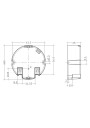 Dimensional drawing LC 36W 850-900mA 40V flexC R ADV2
