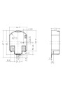 Rysunek wymiarowy LC 24W 500-600mA 40V flexC R ADV2 F