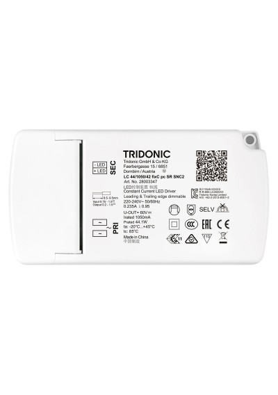 Zasilacz LED Tridonic LC 44W 1050mA 42V fixC pc SR SNC2
