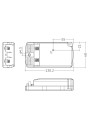 Rysunek wymiarowy LC 44W 1050mA 42V fixC pc SR SNC2