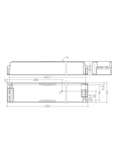 Rysunek wymiarowy LC 100/24V MTR SC PRE2