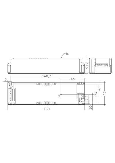 Rysunek wymiarowy LC 35/24V MTR SC PRE2 SP