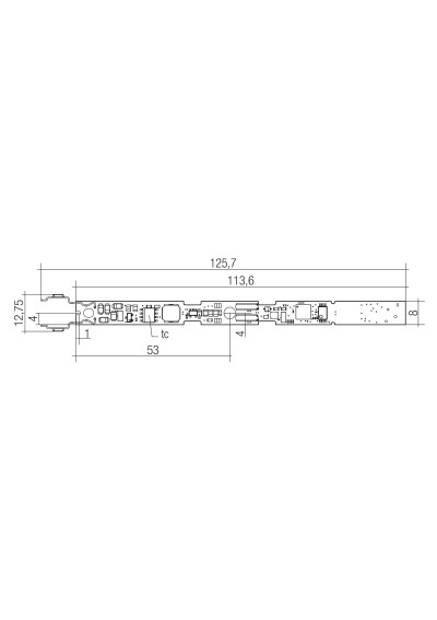 Rysunek wymiarowy DC 48V MICRO 14W 50-700mA 42V flexC NF T