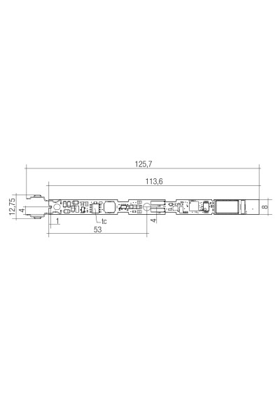 Rysunek wymiarowy DC 48V MICRO 14W 50-700mA 42V bDW NF T