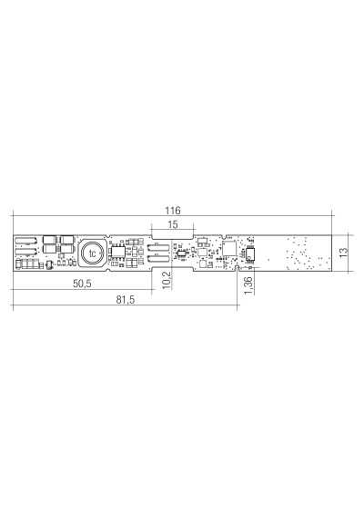 Dimensional drawing DC 48V MULTI 30W 50-1050mA 42V flexC NF T