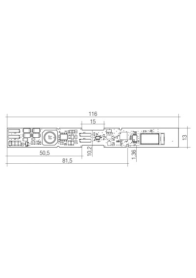 Rysunek wymiarowy DC 48V MULTI 30W 50-1050mA 42V bDW NF T