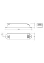 Rysunek wymiarowy LCBI 10W 350mA PHASE-CUT/1-10V LP