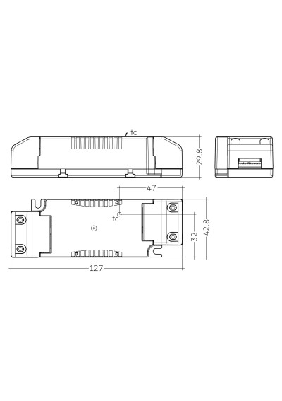 Dimensional drawing LC 18W 24V SR SNC