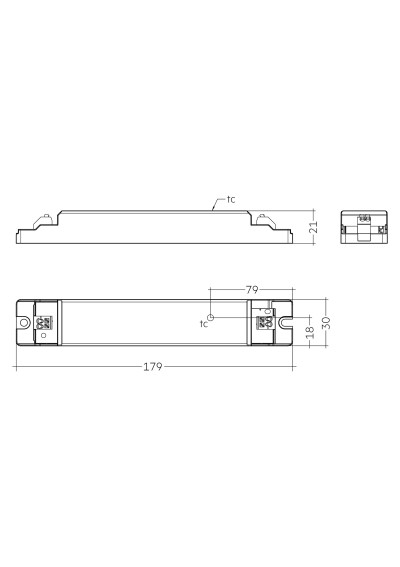 Rysunek wymiarowy  LC 18W 24V lp SNC