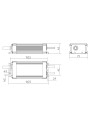 Rysunek wymiarowy LCO 12V DC 20W 100-550mA 50V pD+ NF C PRE3