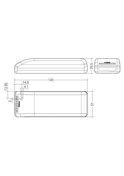 Dimensional drawing LCBU 25W 12V BASIC phase-cut SR