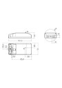 Rysunek wymiarowy LC 10W 500mA fixC SR SNC