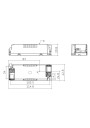 Rysunek wymiarowy LC 62W 700-1400mA 57V flexC SC SNC4