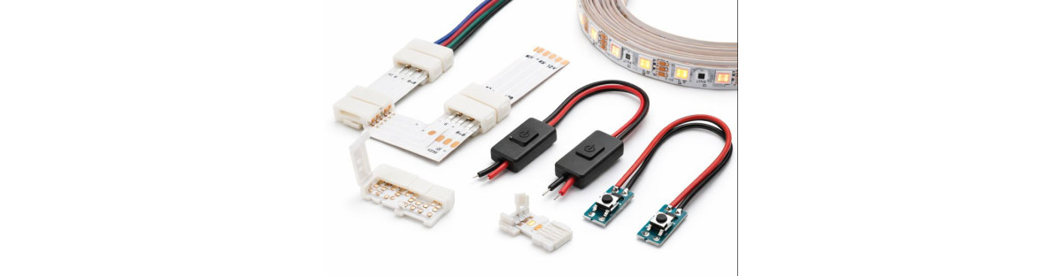 Akcesoria do taśm LED – złączki i włączniki | LEDownia.pl